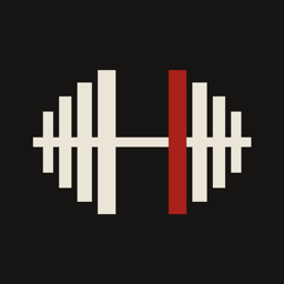 IronStack app icon: a loaded barbell.